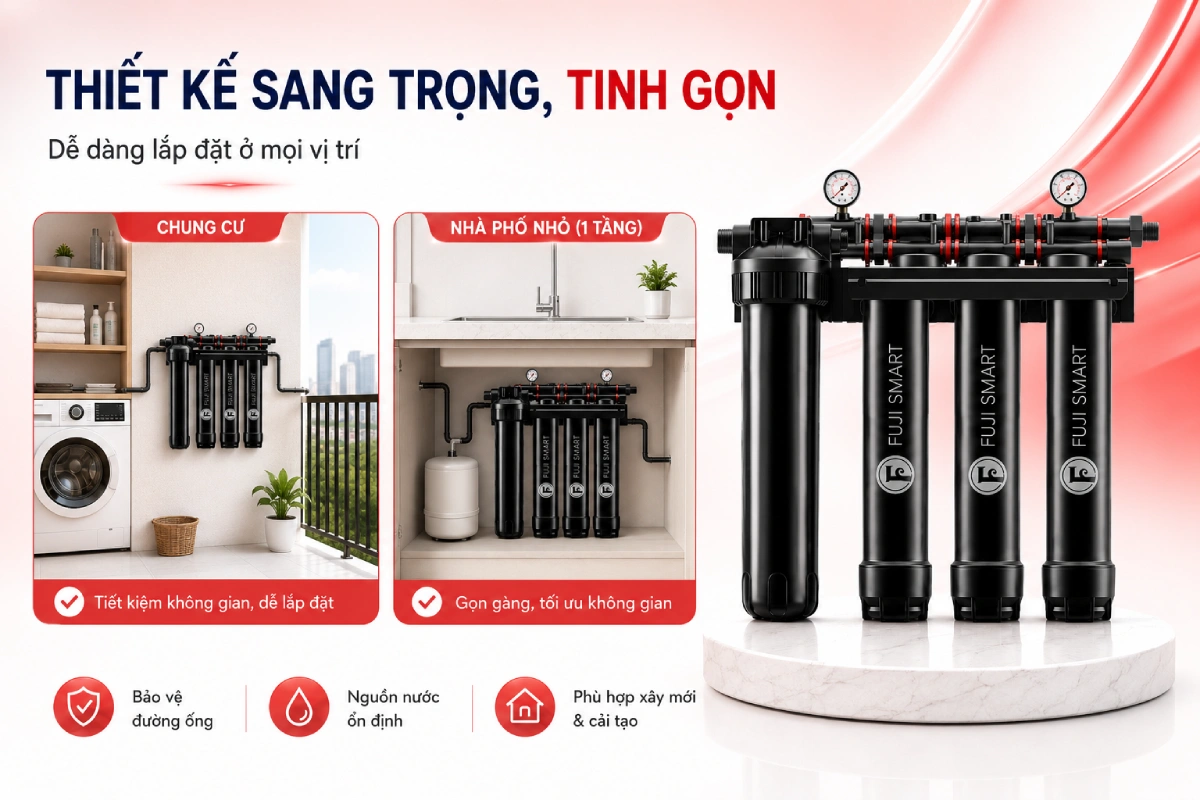 he thong loc tong fuji smart fh 700 phu hop cho can ho chung cu 1