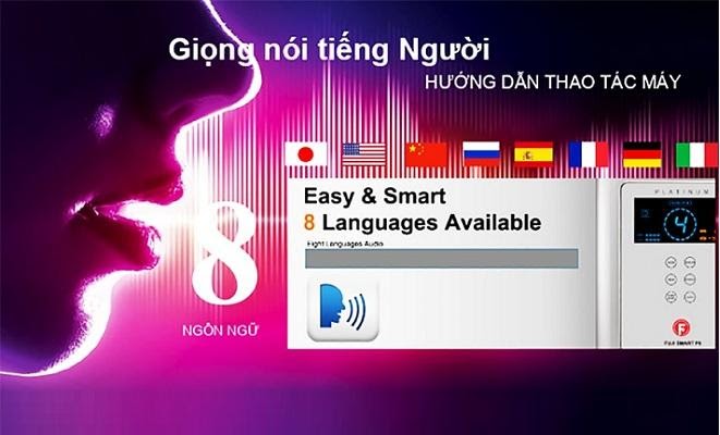 máy ion kiềm Fuji Smart có thể hướng dẫn sử dụng bằng giọng nói nhiều ngôn ngữ