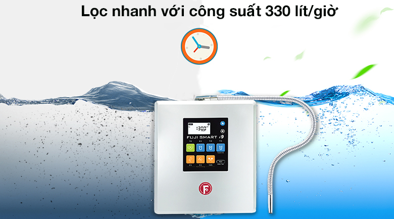 Công suất - Máy lọc nước ion kiềm Fuji Smart i9 10 tấm điện cực