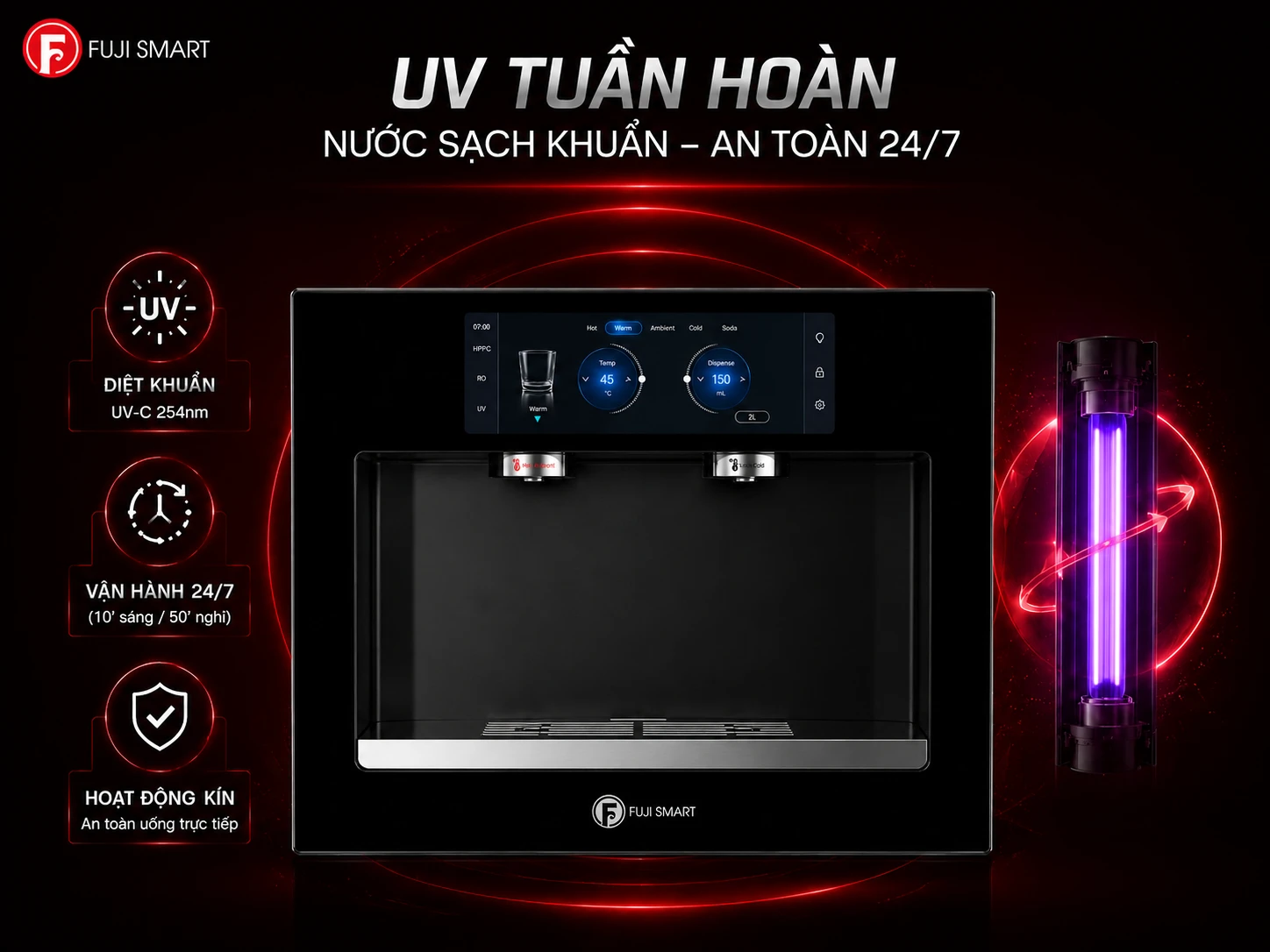 Máy lọc nước âm tường Fuji Smart JAI có gì khác so với máy lọc nước thông thường 5 inforgraphic may loc nuoc am tuong nghe thuat fuji smart JAI 10
