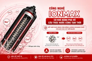 Hệ thống lọc tổng Fuji Smart S400 được trang bị công nghệ IONMAX giúp phá vỡ cấu trúc nước cứng tạm thời