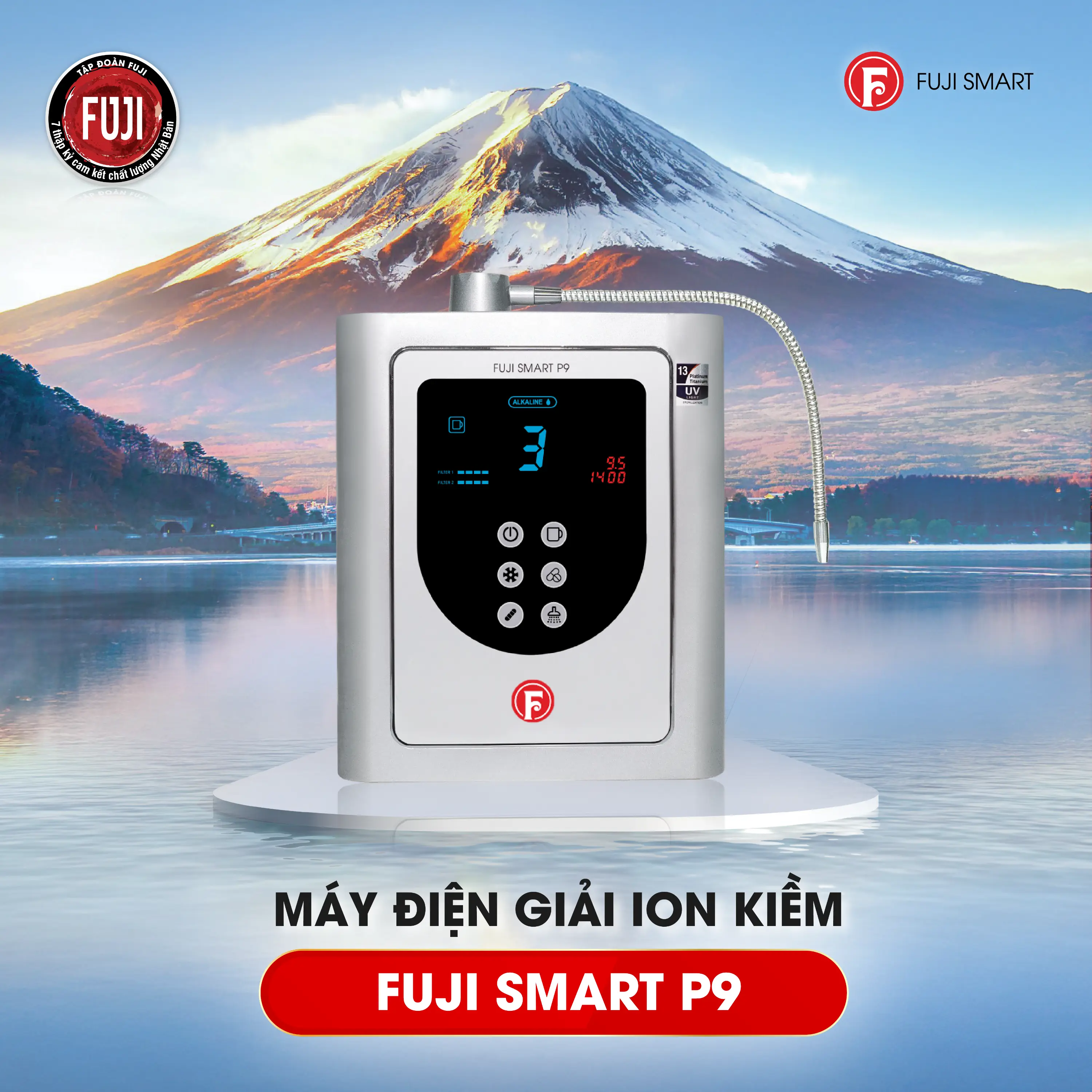Máy điện giải ion kiềm Fuji Smart P9 1 Máy điện giải ion kiềm Fuji Smart P9