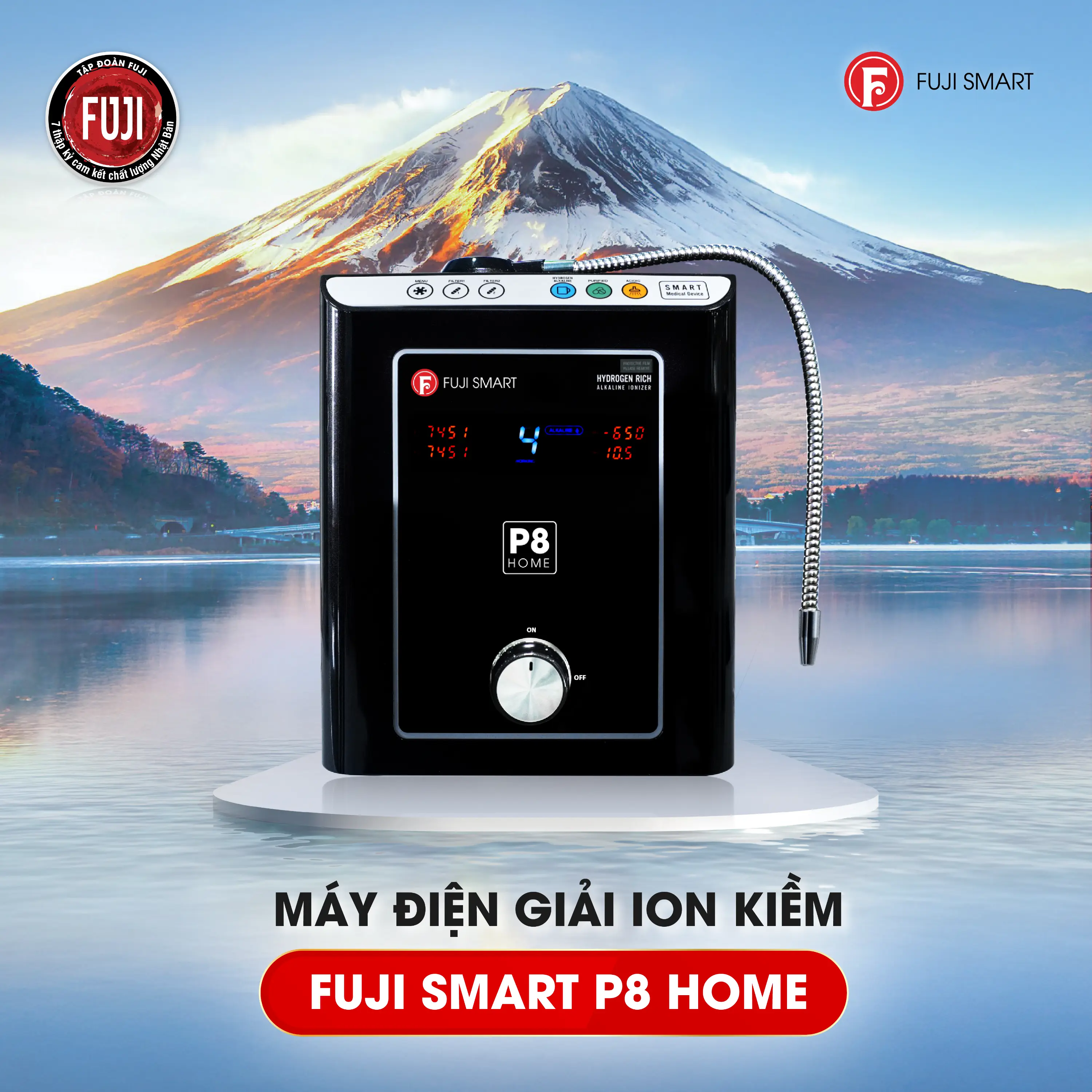 Máy điện giải ion kiềm Fuji Smart P8 Home 1 Máy điện giải ion kiềm Fuji Smart P8 Home