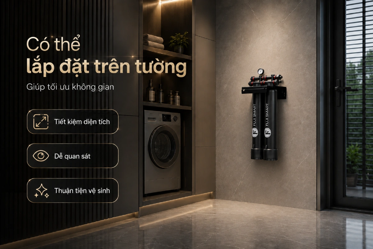 Hệ thống lọc tổng Fuji Smart APT 200 7 hình ảnh lắp đặt của hệ thống lọc fuji smart APT 200