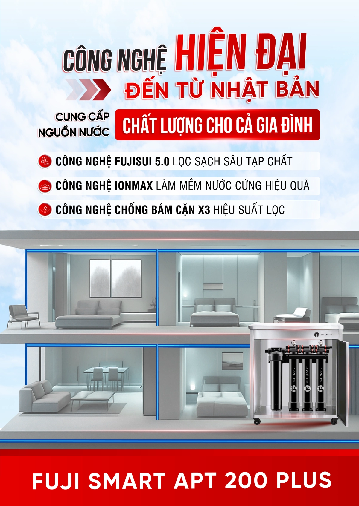 Fuji Smart APT 200 Plus tích hợp nhiều công nghệ hiện đại, tiên tiến từ Nhật Bản