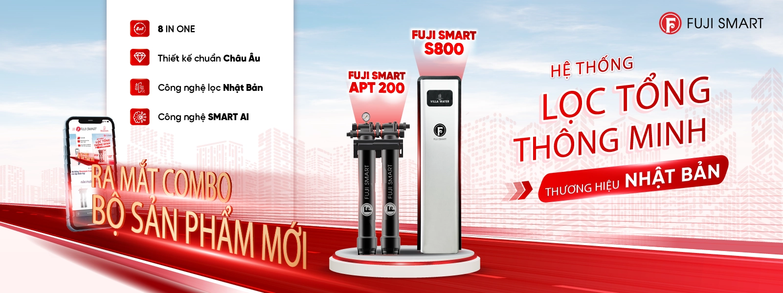 Hệ thống lọc nước đầu nguồn thông minh Fuji Smart APT 200 và S800 2