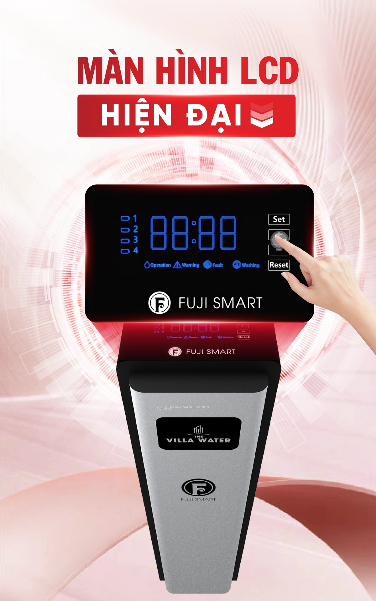 Hệ thống lọc tổng cao cấp Fuji Smart S400 được trang bị màn hình cảm ứng LCD sắc nét