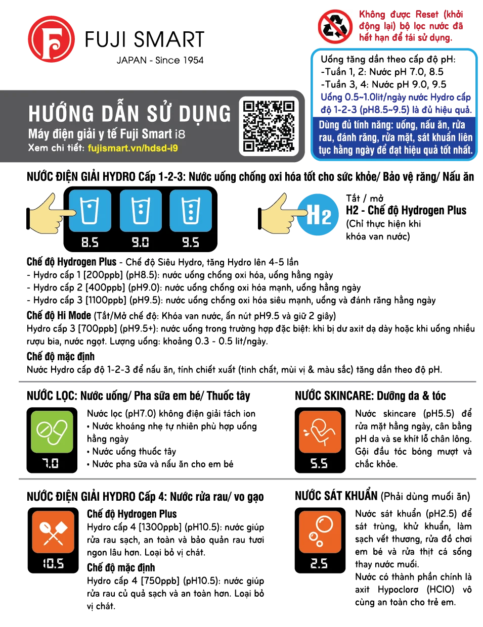 Hướng dẫn sử dụng máy điện giải i8