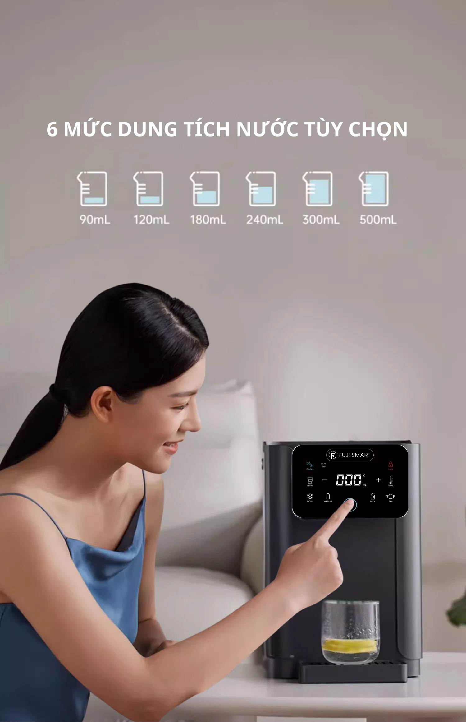 Chế độ điều chỉnh lượng nước chính xác, tránh lãng phí