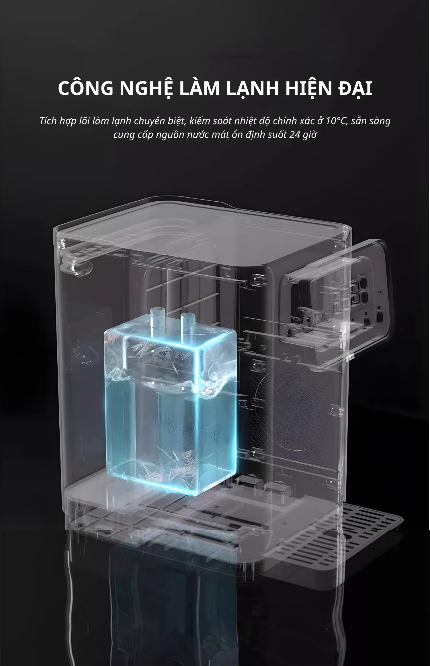 Bình thuỷ điện nóng lạnh Fuji Smart FHC-500 sở hữu công nghệ làm lạnh hiện đại