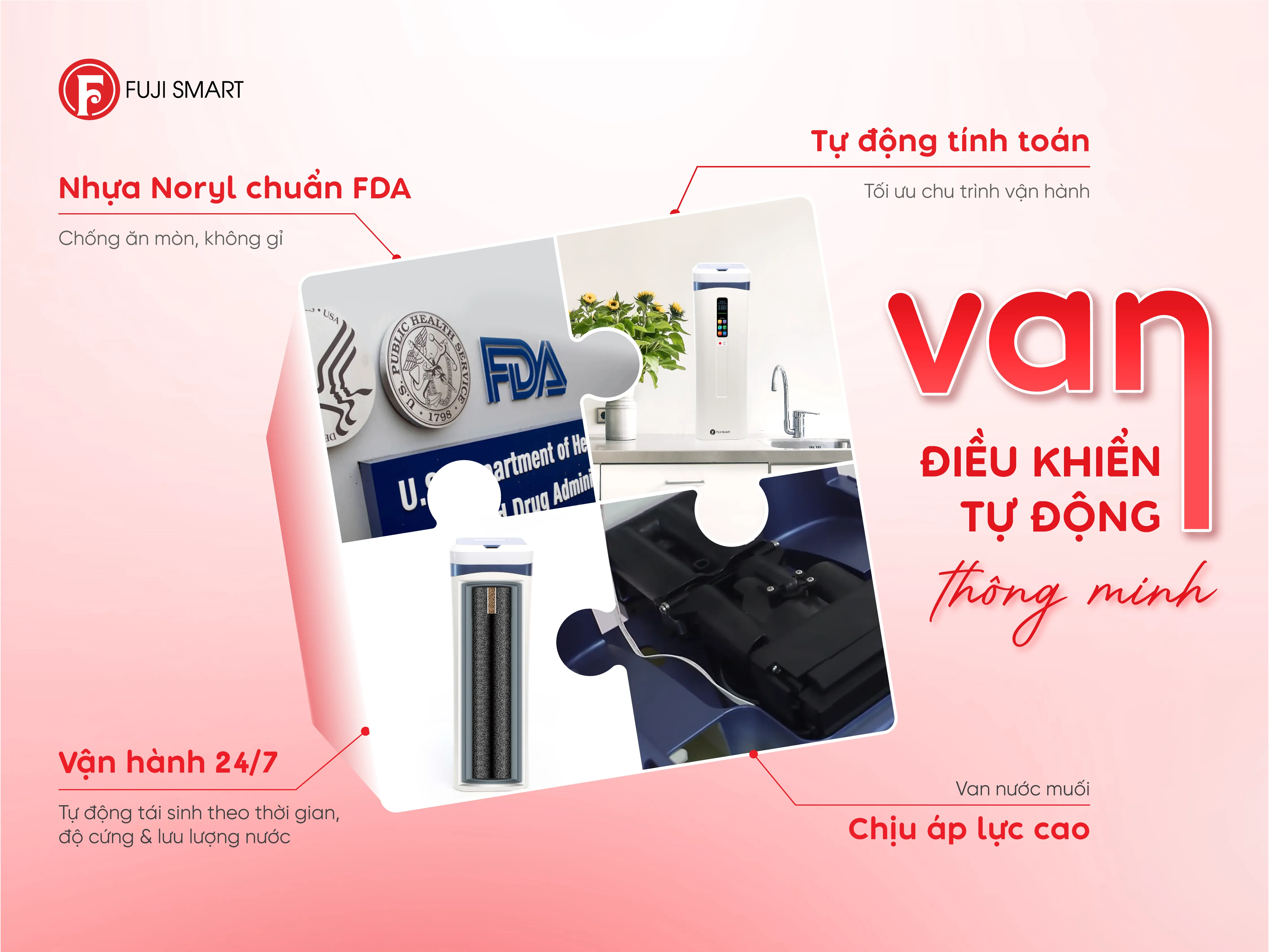 Hình ảnh Van điều khiển tự động thông minh của hệ thống lọc tổng Fuji Smart Super Softener Series