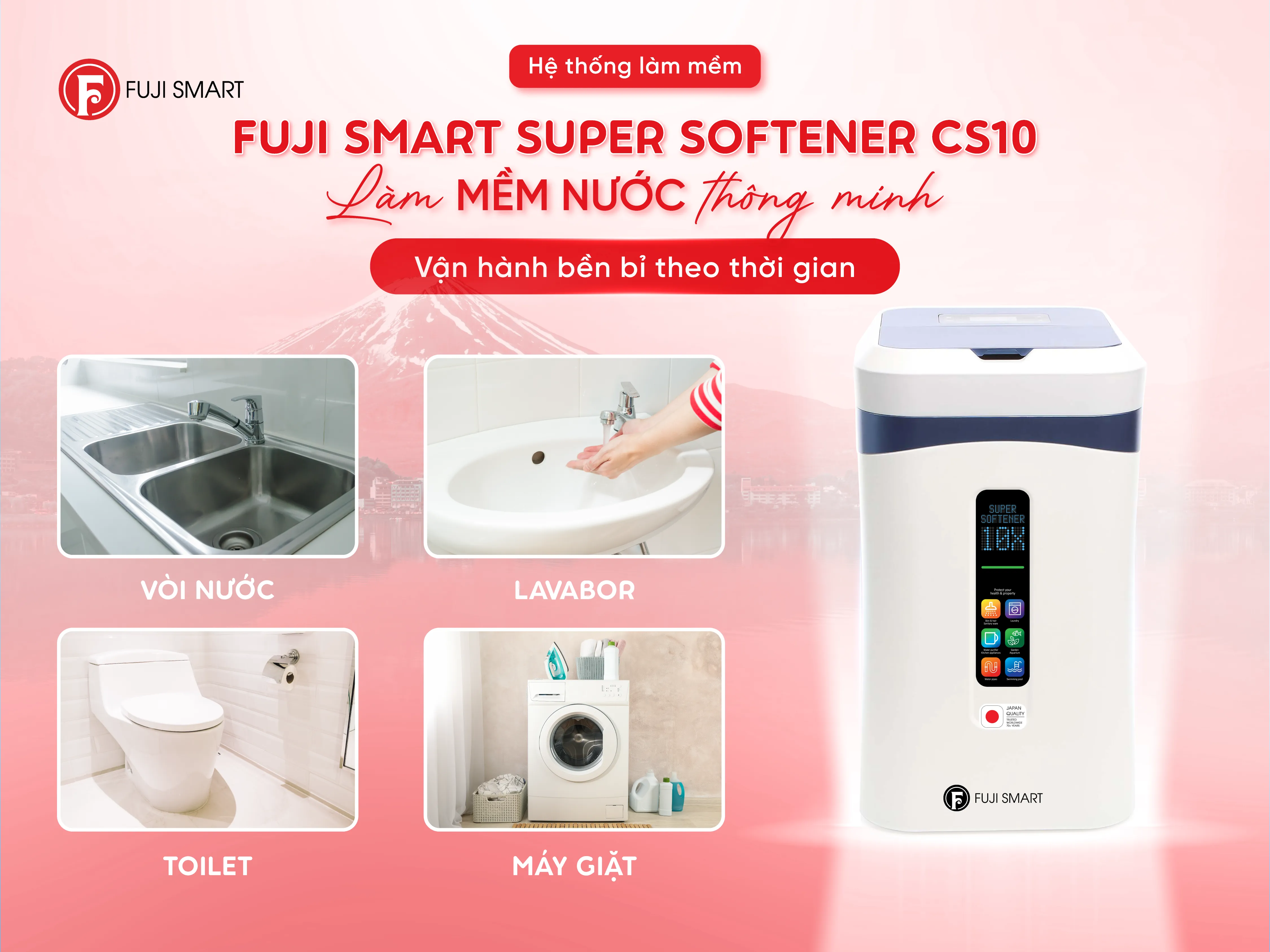 Bộ làm mềm nước Fuji Smart CS10 thông minh