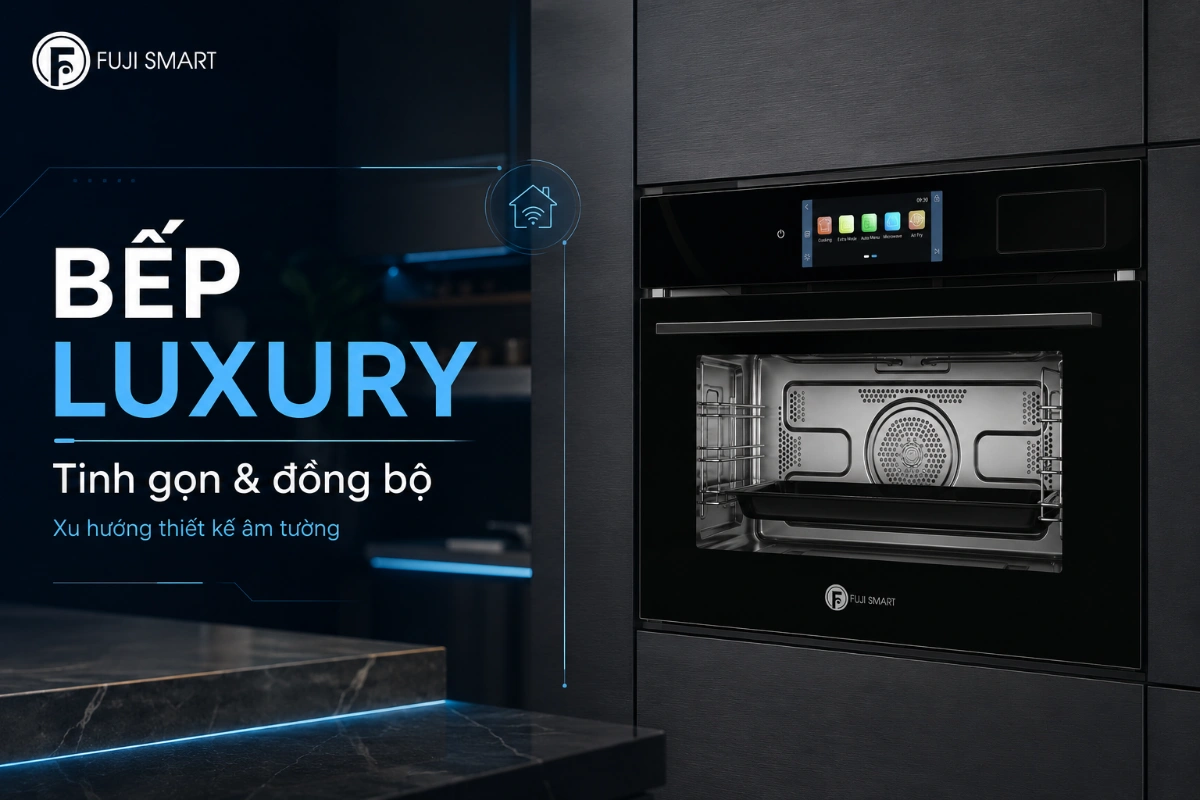 Bep luxury hien nay khong chi la bep dat tien — ma la bep tinh gon va dong bo