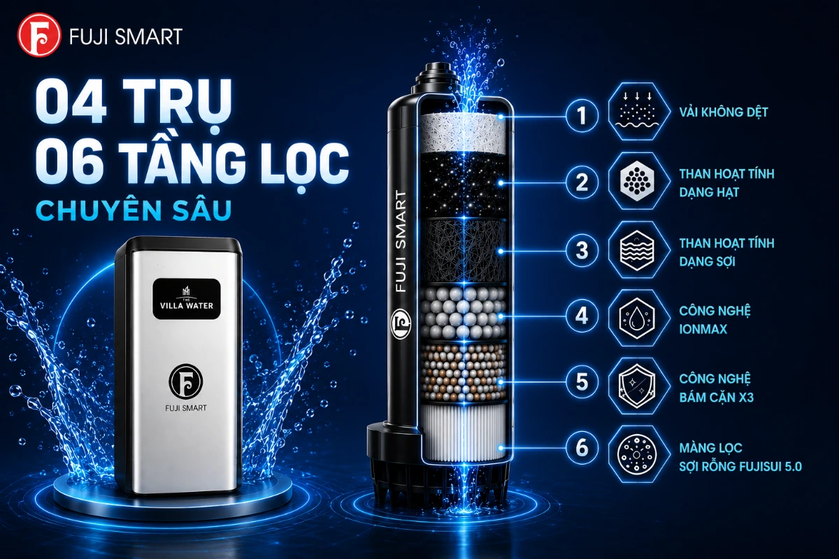 Cong Nghe Loc 04 Tru Trung Tam Va 06 Tang Loc Chuyen Sau Cua Fuji Smart S400