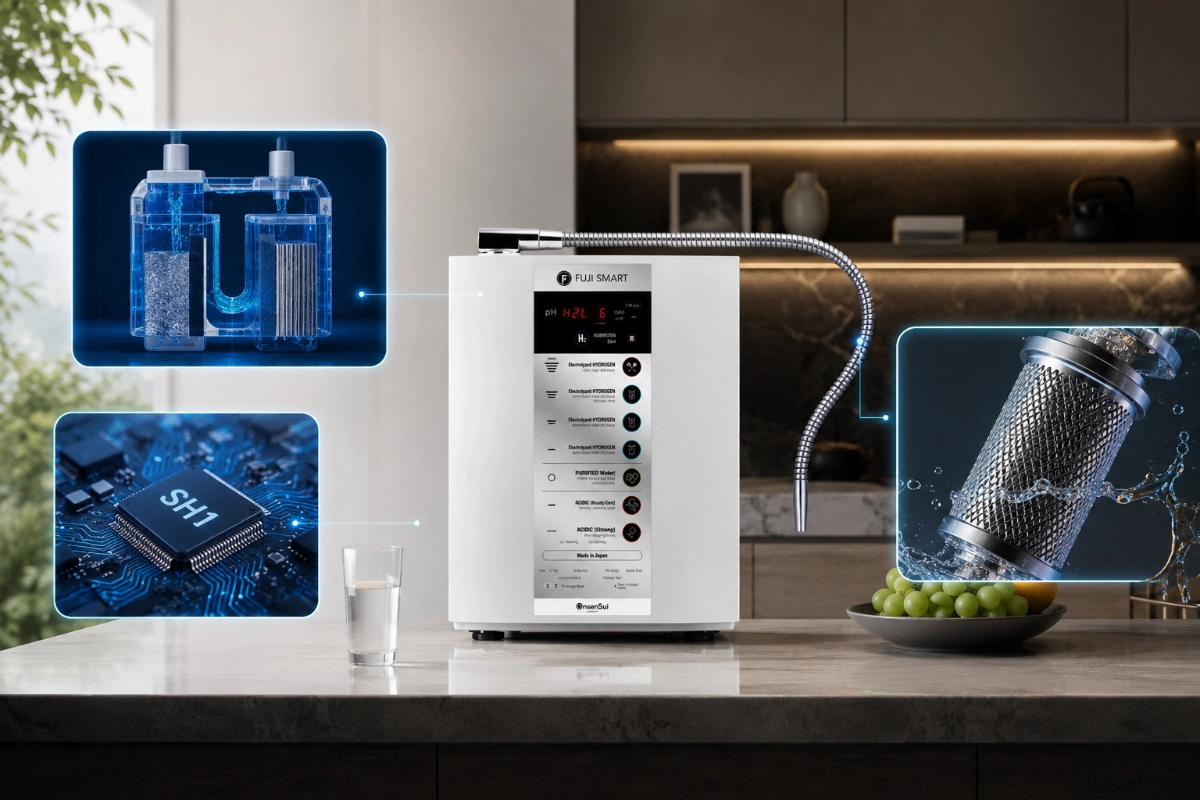 Công nghệ điện giải Nhật Bản trong Fuji Smart OnsenSui
