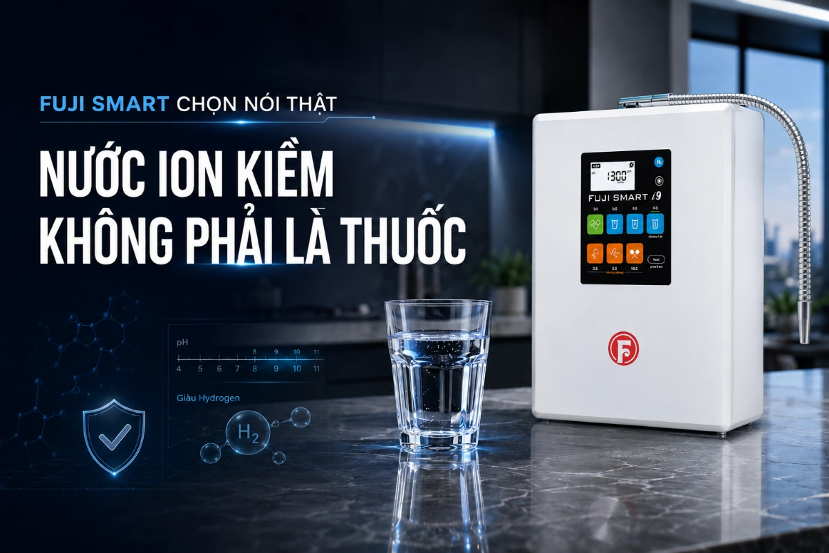Fuji Smart: Nước Ion Kiềm Không Phải Là Thuốc