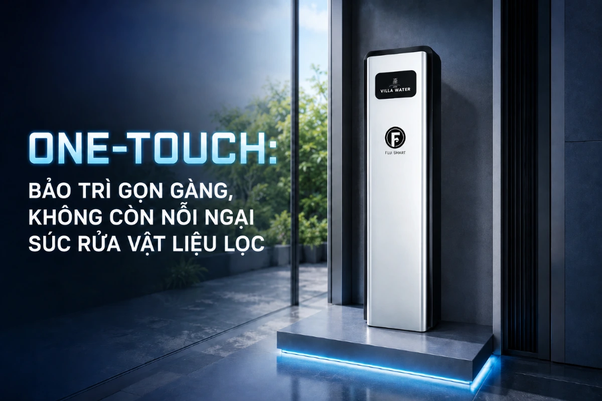 Fuji Smart S800 - One-Touch: bảo trì gọn gàng, không còn nỗi ngại súc rửa vật liệu lọc