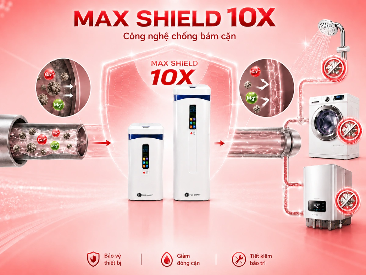 Fuji Smart Super Softener Series được trang bị công nghệ chống bám cặn Max Shield 10X