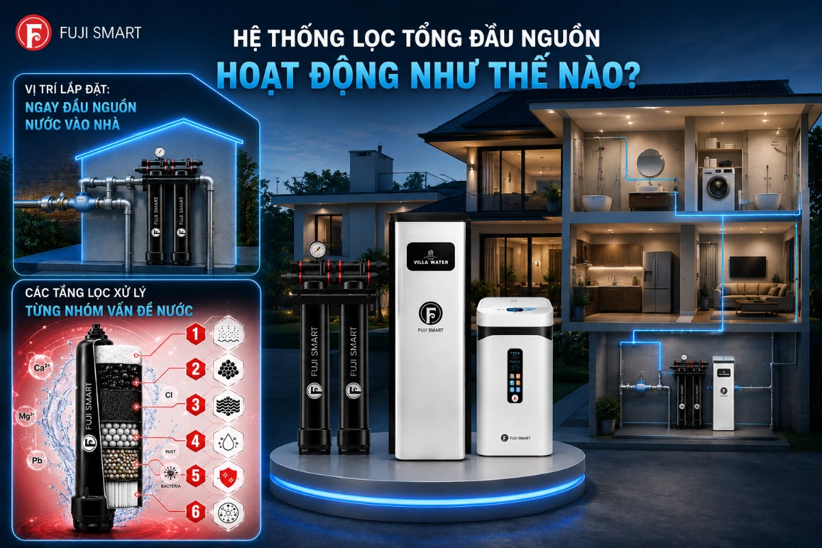 Hệ thống lọc tổng đầu nguồn là gì và tại sao mỗi gia đình việt nên cân nhắc? 7 Cách thức hoạt động của Hệ thống lọc tổng đầu nguồn