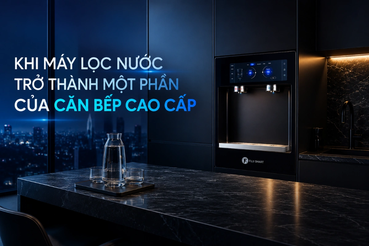Máy lọc nước trở thành một phần của căn bếp cao cấp