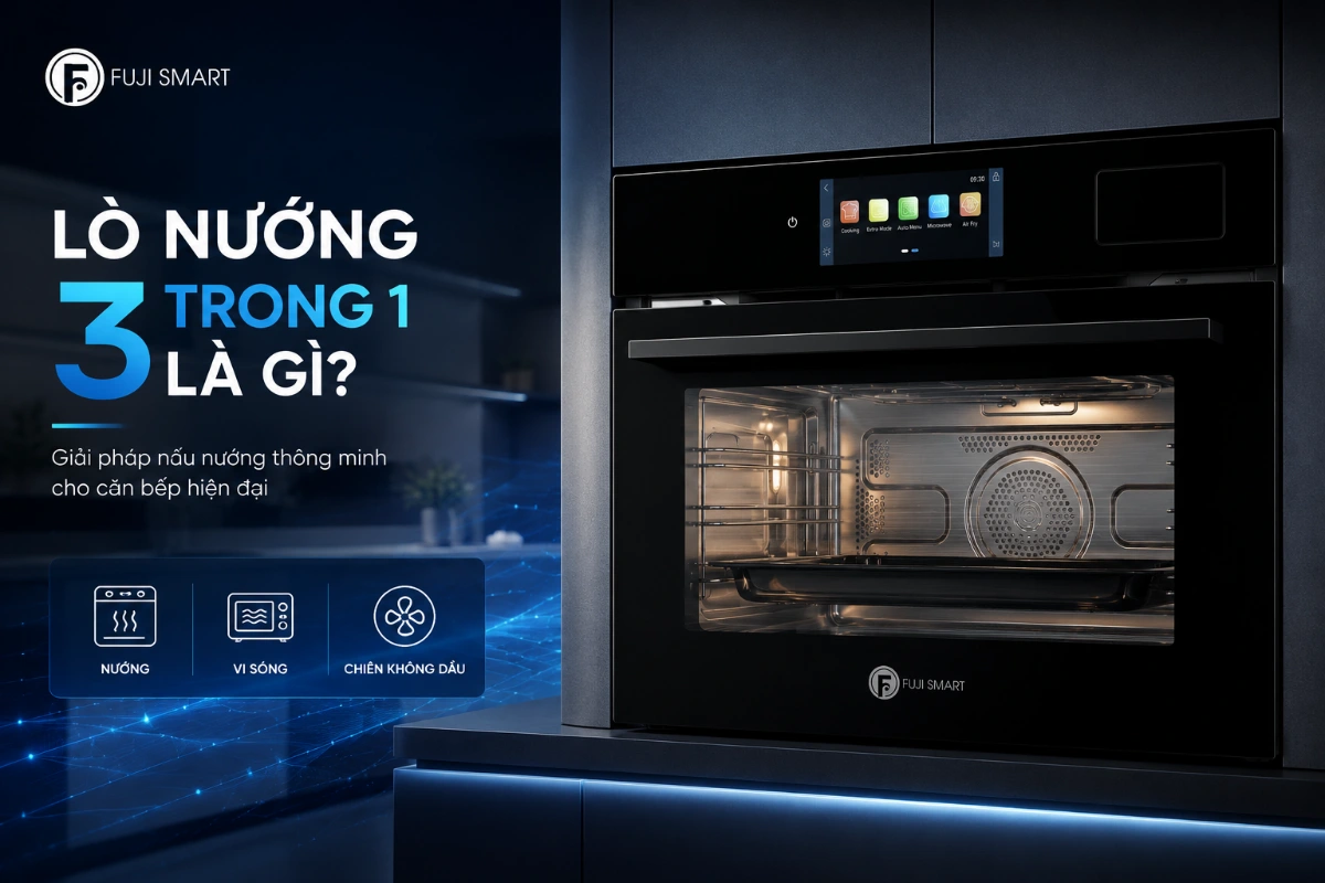 Lò nướng 3 trong 1 là gì và vì sao Fuji Smart Master Chef 55L là đại diện tiêu biểu của phân khúc này? 2 Lò nướng 3 trong 1