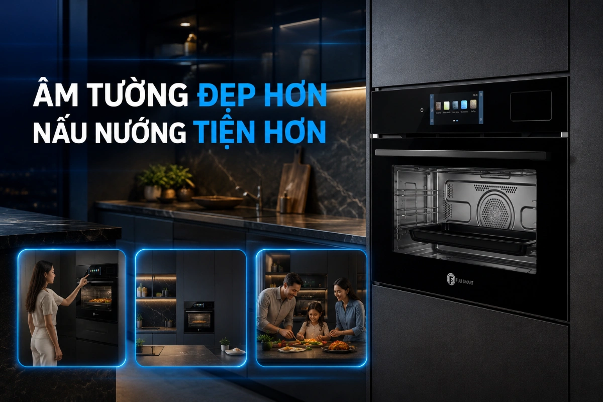 Tại sao gia đình Việt ngày càng ưa chuộng lò nướng âm tường Nhật Bản thay vì lò nướng để bàn thông thường? 5 Lò nướng âm tường Nhật Bản đẹp, thay đổi trải nghiệm nấu nướng