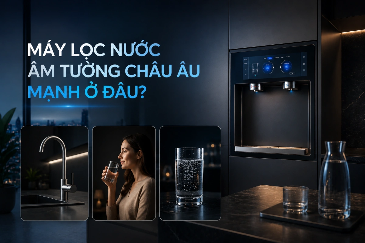 Máy lọc nước âm tường châu Âu mạnh ở điểm nào?