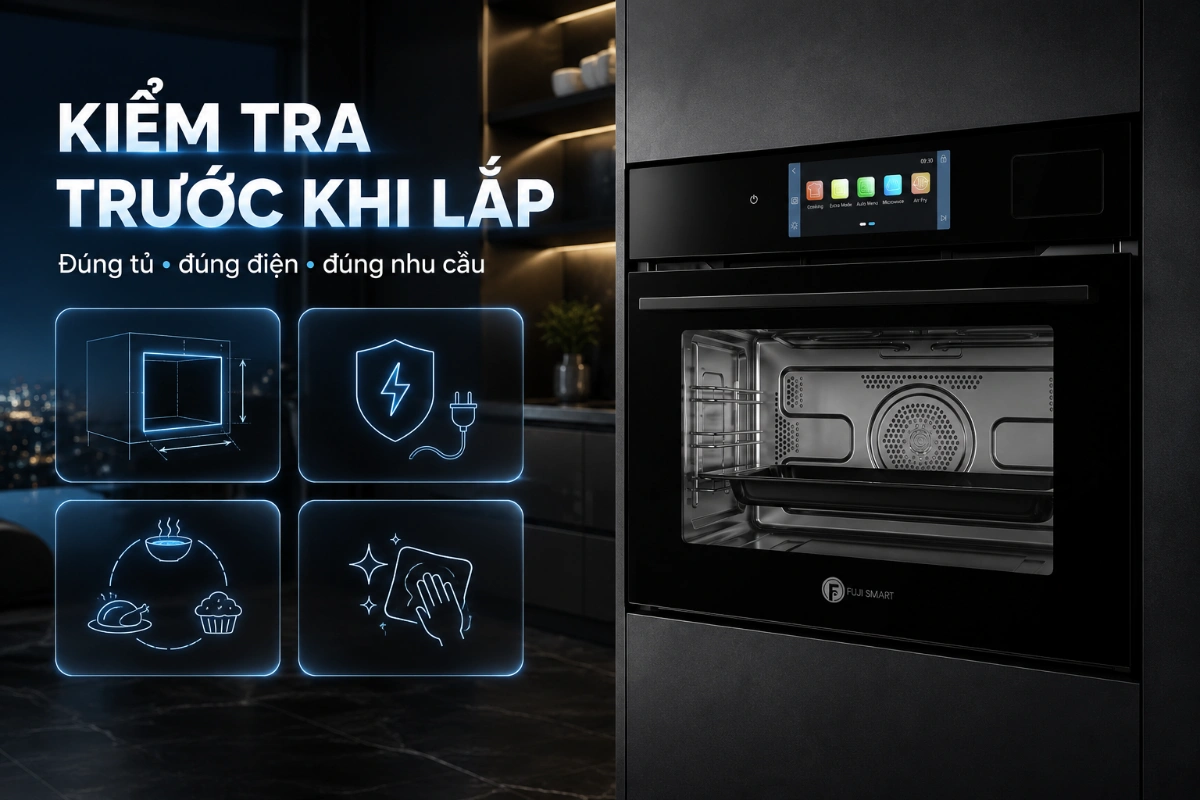 Những điểm cần kiểm tra trước khi lắp Fuji Smart Master Chef 55L
