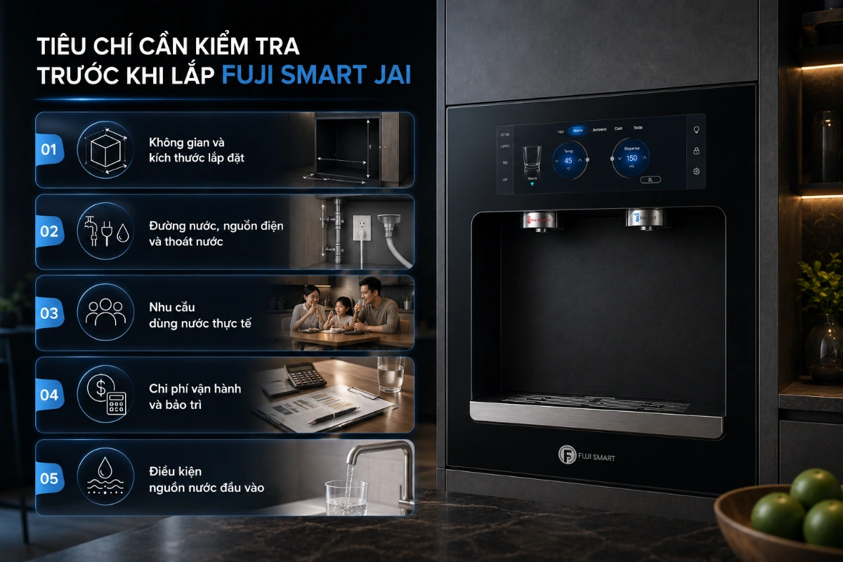 Tiêu chí cần kiểm tra trước khi lắp thiết bị âm tường Fuji Smart JAI
