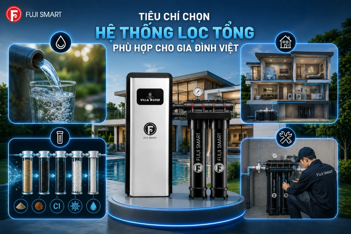 Hệ thống lọc tổng đầu nguồn là gì và tại sao mỗi gia đình việt nên cân nhắc? 8 Tiêu chí chọn hệ thống lọc tổng đầu nguồn
