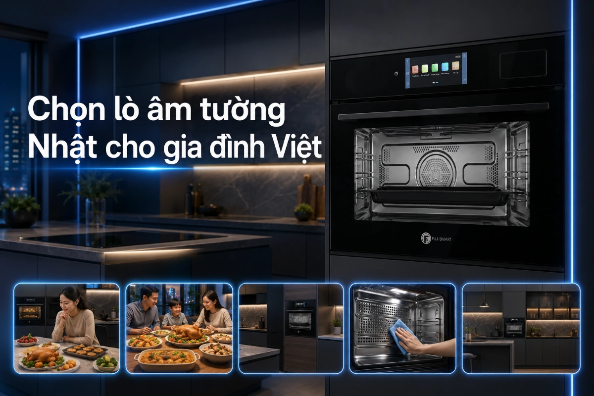 Tại sao gia đình Việt ngày càng ưa chuộng lò nướng âm tường Nhật Bản thay vì lò nướng để bàn thông thường? 6 Tiêu chí chọn lò nướng âm tường Nhật Bản