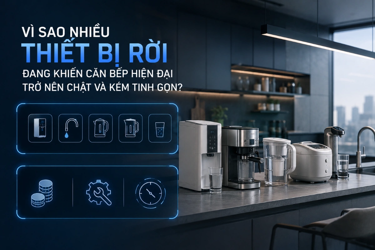 Thiết bị rời đang khiến căn bếp hiện đại trở nên chật và kém tinh gọn