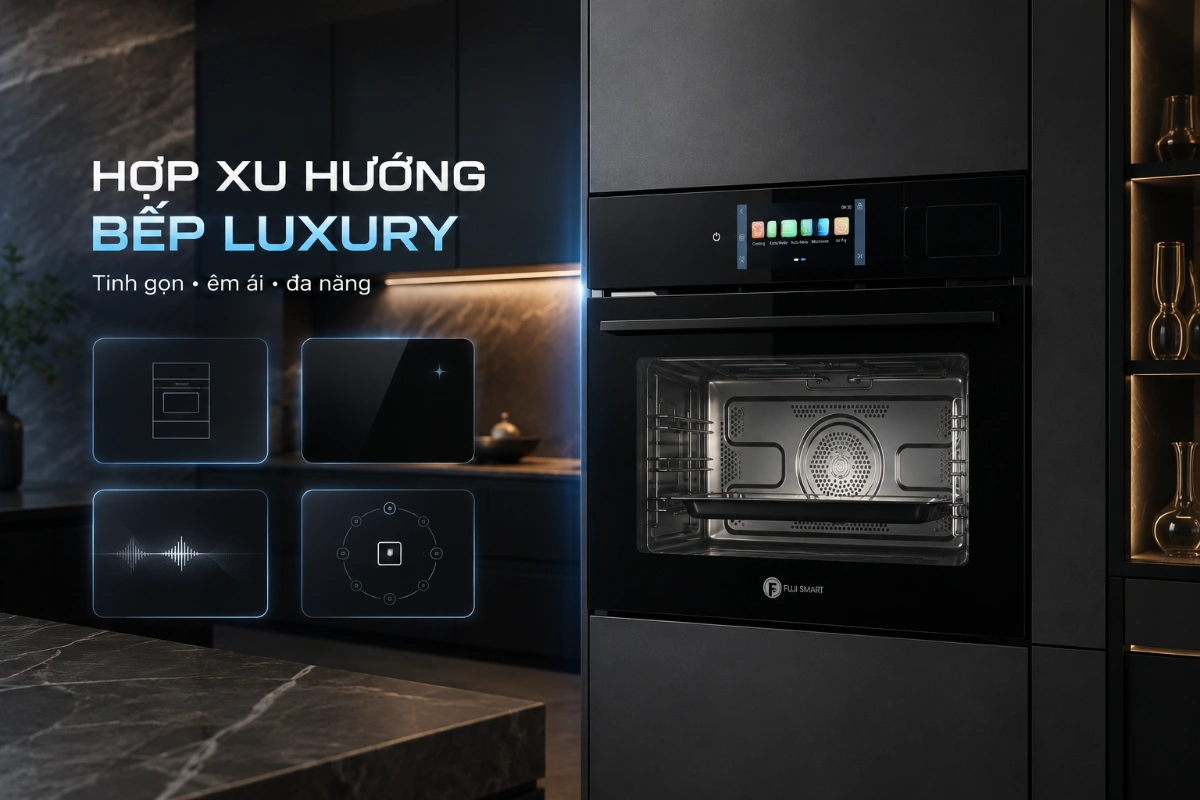 Thiết kế của Fuji Smart Master Chef 55L phù hợp với xu hướng bếp luxury hiện nay
