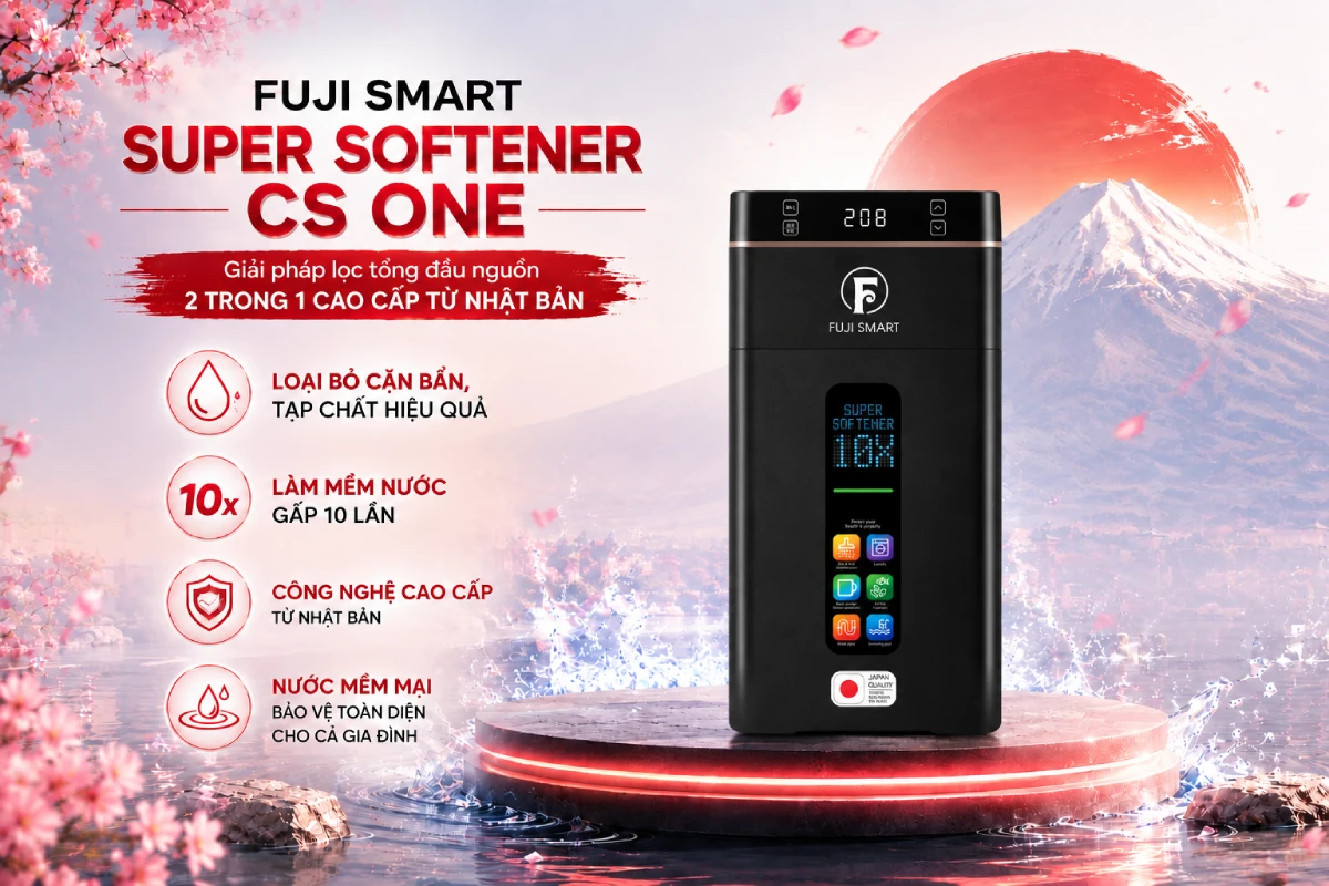 Hệ thống lọc tổng đầu nguồn Fuji Smart Super Softener CS One 2 he thong loc tong Fuji Smart Super Softener CS One 01 1