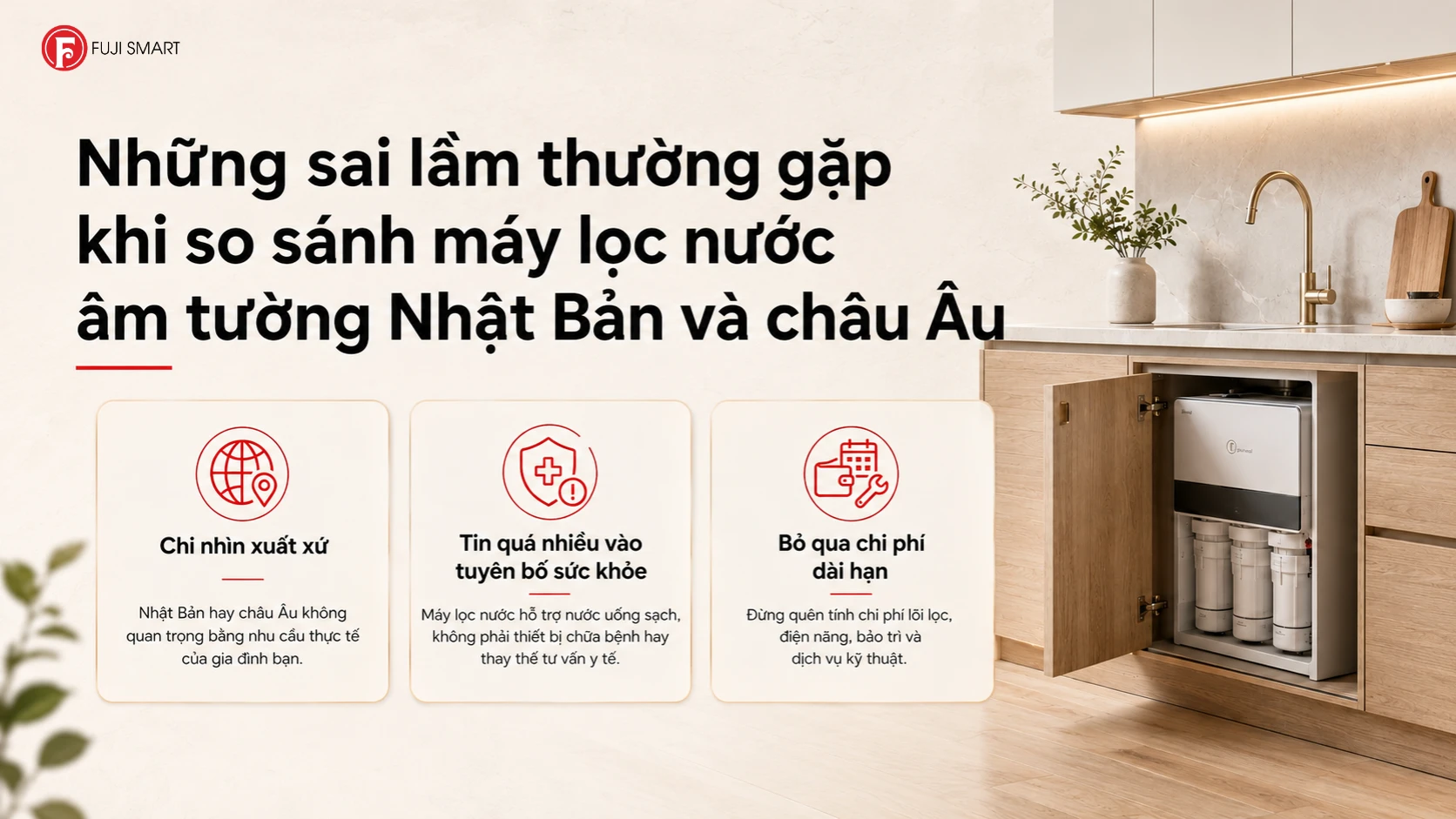 Giữa Fuji Smart JAI và các thương hiệu máy lọc nước âm tường châu Âu: Đâu là lý do người tiêu dùng sành sỏi nghiêng về Nhật Bản? 6 Những sai lầm thường gặp khi so sánh các loại máy lọc nước âm tường