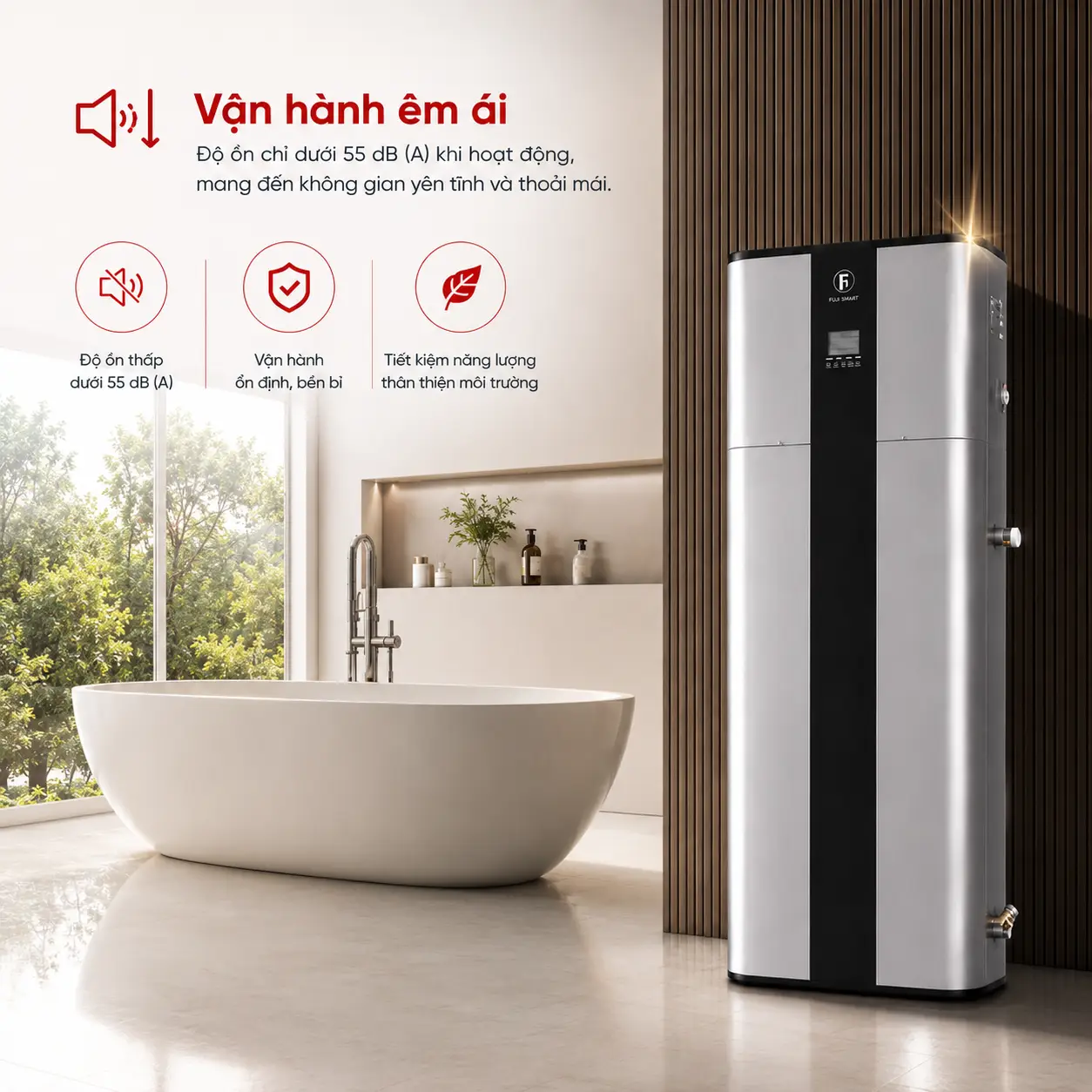 Máy nước nóng bơm nhiệt Fuji Smart H800