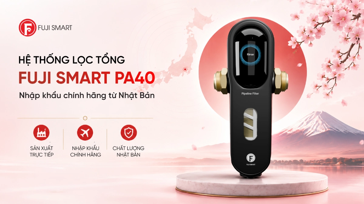 Bộ tối ưu nguồn nước tự động vệ sinh Fuji Smart PA40 7 Fuji Smart PA40 được nhập khẩu chính hãng từ Nhật Bản