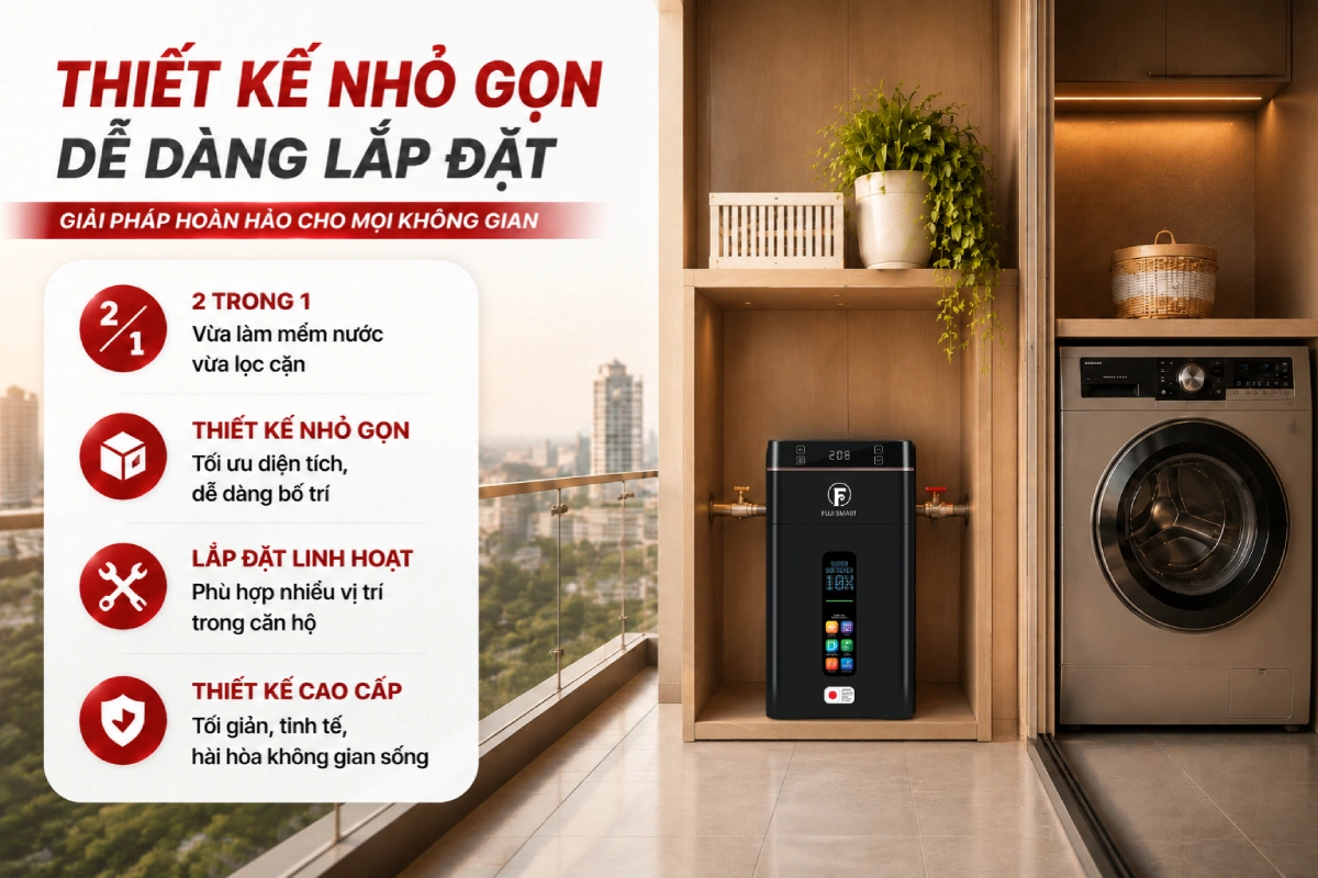 Hệ thống lọc tổng đầu nguồn Fuji Smart Super Softener CS One 4 thiet ke he thong loc tong Fuji Smart Super Softener CS One 2