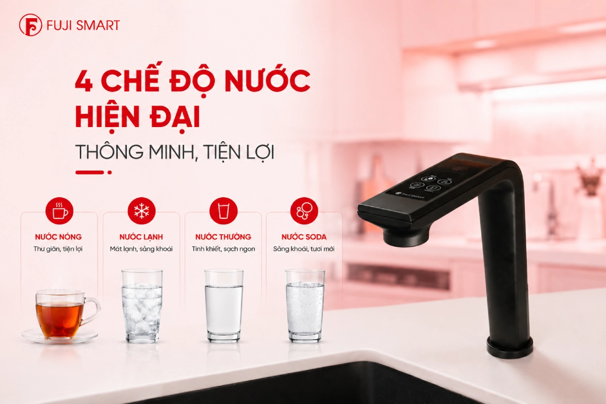 Máy lọc nước âm bồn Fuji Smart The Barista 5 Máy lọc nước âm bồn Fuji Smart The Barista
