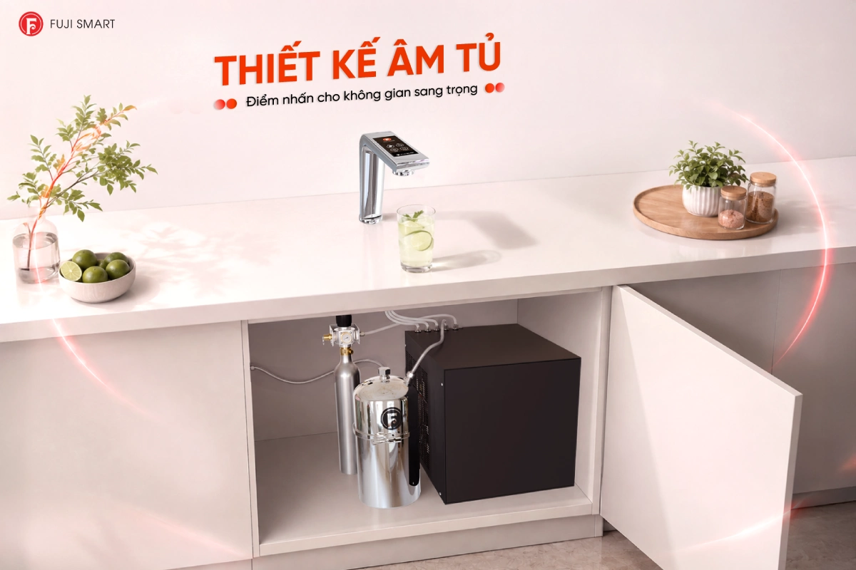 Máy lọc nước 4 trong 1 Fuji Smart The Barista - Vừa làm nóng/lạnh, vừa tạo nước soda