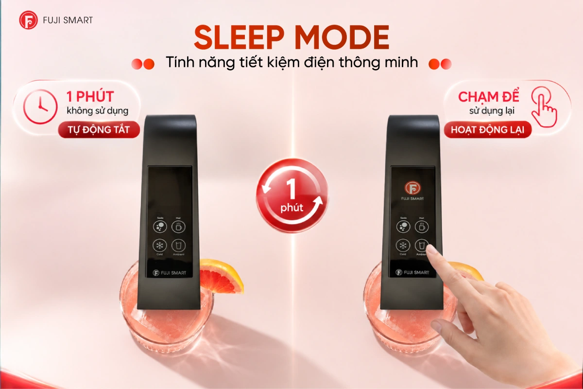 Máy lọc nước 4 trong 1 Fuji Smart The Barista - Vừa làm nóng/lạnh, vừa tạo nước soda