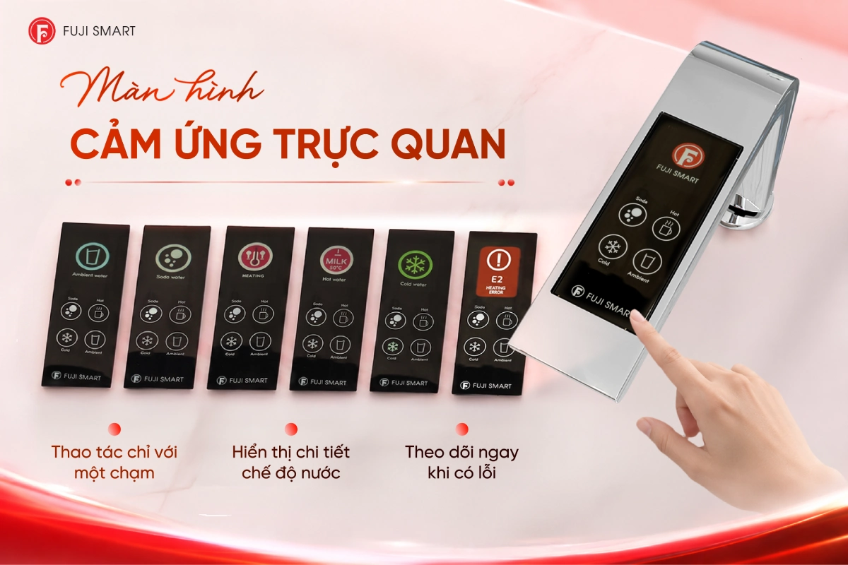 Máy lọc nước 4 trong 1 Fuji Smart The Barista - Vừa làm nóng/lạnh, vừa tạo nước soda