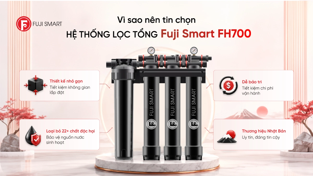 Hệ thống lọc tổng cao cấp Fuji Smart FH700 2 Vì sao nên chọn hệ thống lọc tổng Fuji Smart FH700