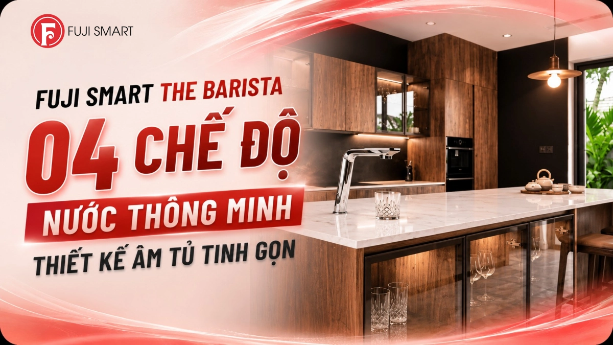 Máy lọc nước nóng lạnh Fuji Smart The Barista - 04 chế độ nước, thiết kế tinh gọn, Home Bar tại nhà