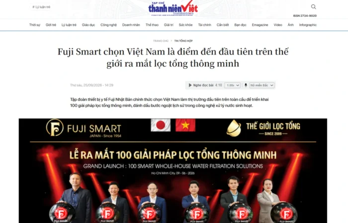 Thanh Niên Việt đưa tin về Fuji Smart và giải pháp lọc tổng ứng dụng AI