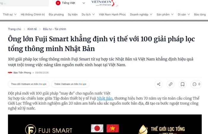 Vietnam.vn đưa tin về Fuji Smart và giải pháp lọc tổng ứng dụng AI